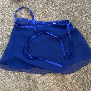 royal blue wrap skirt